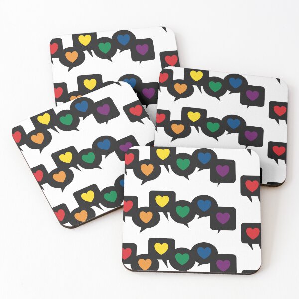 Item preview, LGBTQ+ Love - Pride Heart Speech Bubbles designed and sold by iscaStudioArt.