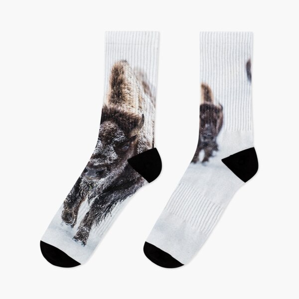 Item preview, Bison Bulls Treading in the Snow designed and sold by YunekOriginals.