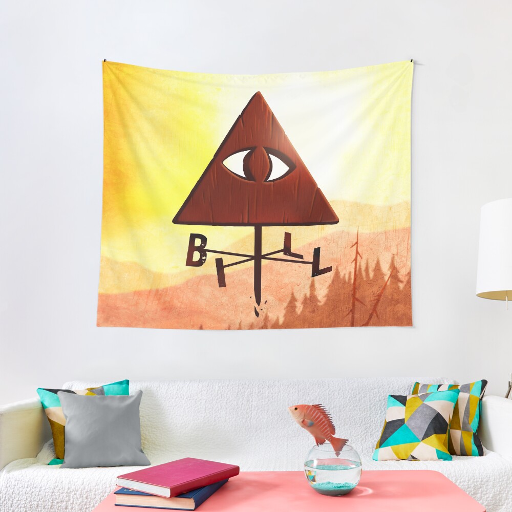 "Bill Cipher Gravity Falls Weathervane" Tapestry by hocapontas Redbubble