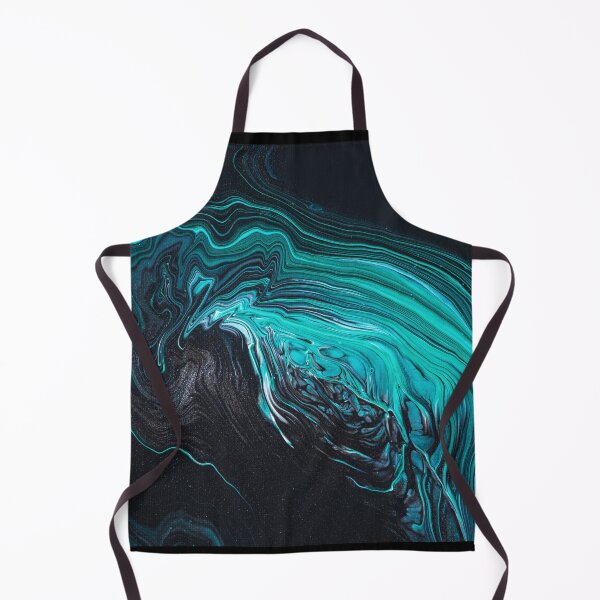 Item preview, Abstract Art Green Blue and Black Acrylic Fluid Painting designed and sold by mhfoto.