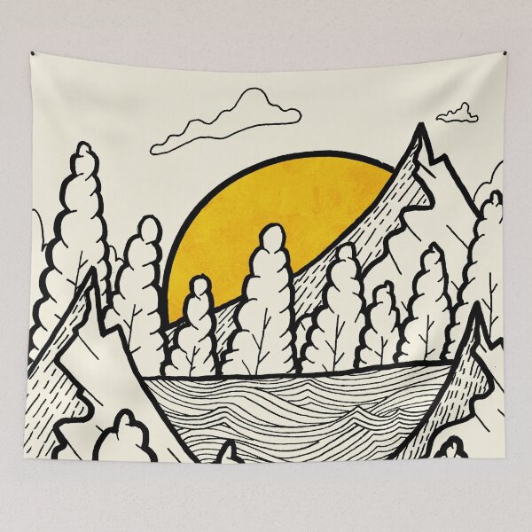 Item preview, Sea river lake designed and sold by Swadeillustrations.