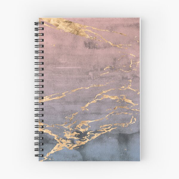 Item preview, Marbled Veins of Gold on Pastel Pink and Blue Ombre Watercolour  designed and sold by Blixa6Studios.