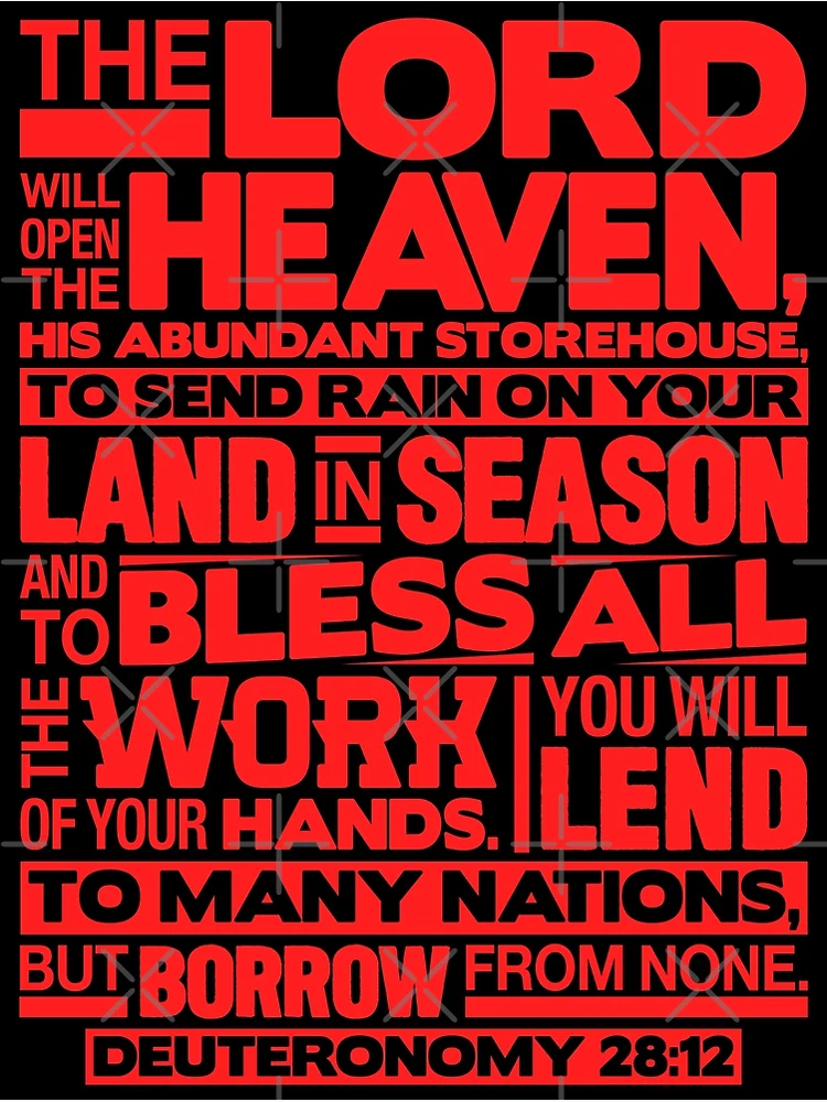 Deuteronomy 28:12 You Will Lend To Many Nations&quot; Poster for Sale 