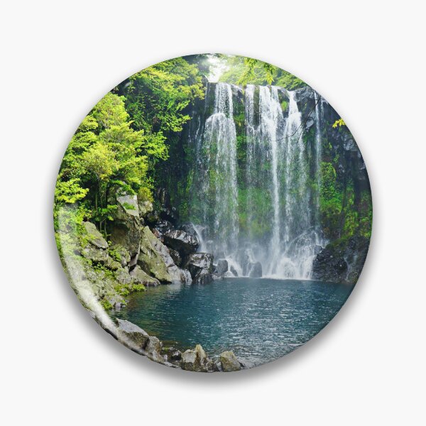 Item preview, Cheonjiyeon waterfall in the Jeju island, Korea Photography  designed and sold by Tjokko-chan.