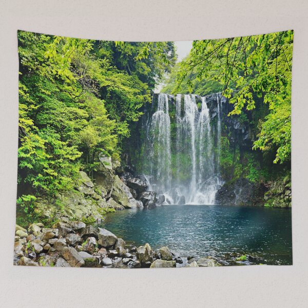 Item preview, Cheonjiyeon waterfall in the Jeju island, Korea Photography  designed and sold by Tjokko-chan.