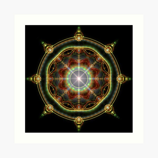 Dharmachakra - the Wheel of Dharma Art Print