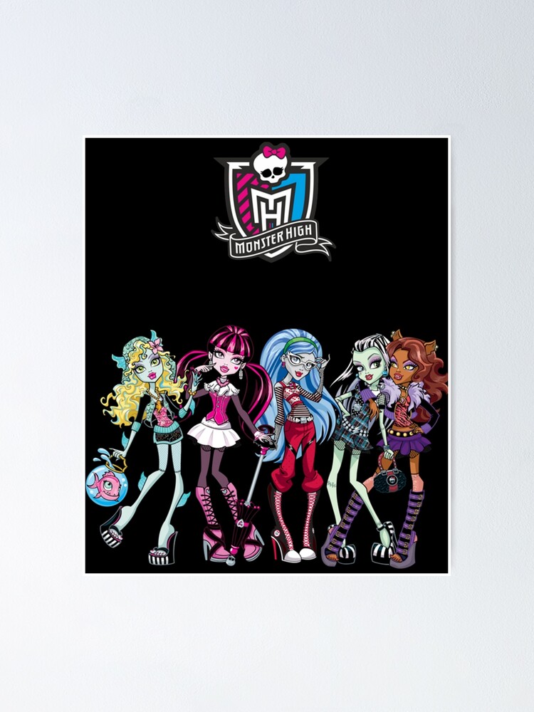 "Monster high main characters and logo " Poster by