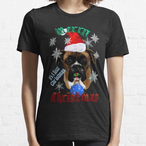 boxer dog christmas shirt