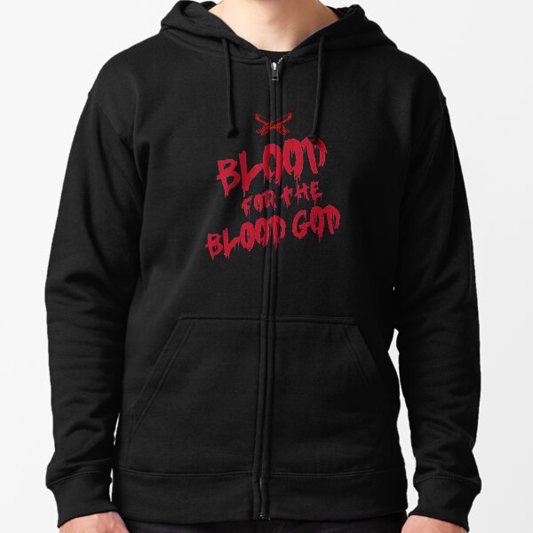 Khorne Chaos God Graffetti - Blood for the Blood God Zipped Hoodie