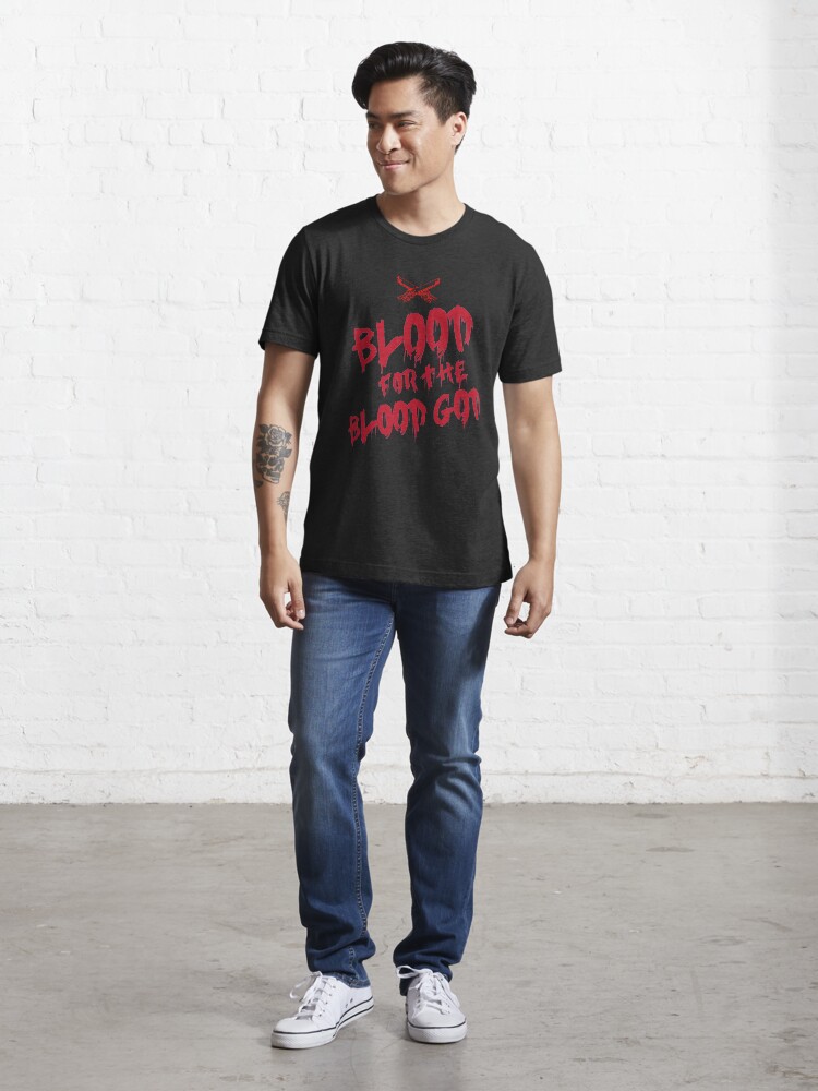 Alternate view of Khorne Chaos God Graffetti - Blood for the Blood God Essential T-Shirt
