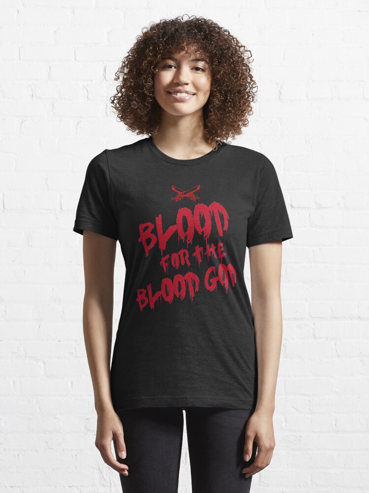 Alternate view of Khorne Chaos God Graffetti - Blood for the Blood God Essential T-Shirt