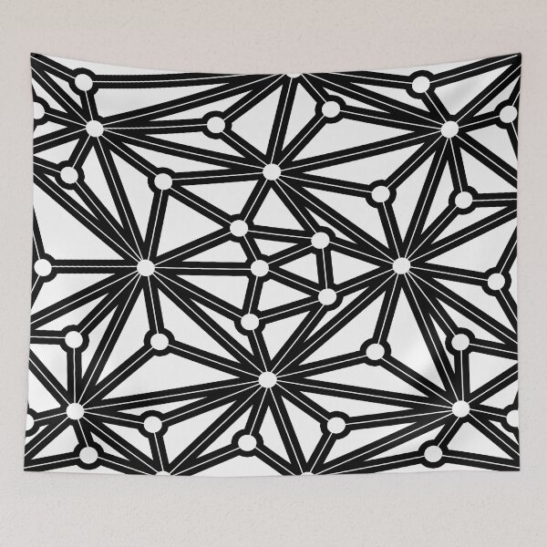 Item preview, Abstract geometric pattern - black and white. designed and sold by K.S ART.