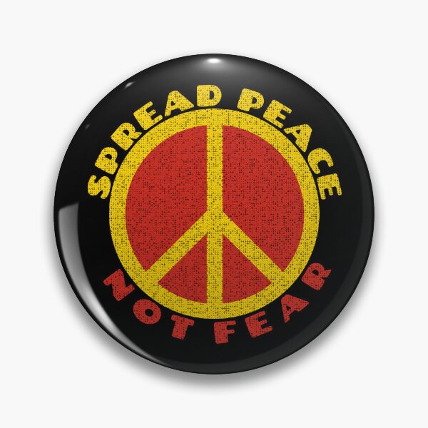 Item preview, Spread Peace Not Fear- Yellow Red Peace Symbol designed and sold by Coffee Partee.