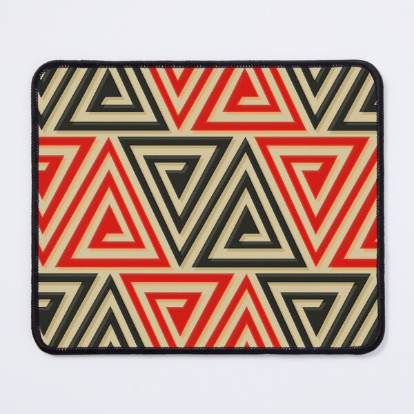 Item preview, Ancient Triangle  Geometric Tribal Pattern Black , Red and Beige Colors designed and sold by SoccaTamam.
