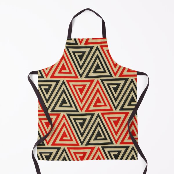 Artikelvorschau, Altes Dreieck mit geometrischem Stammesmuster in den Farben Schwarz, Rot und Beige entworfen und verkauft von SoccaTamam.