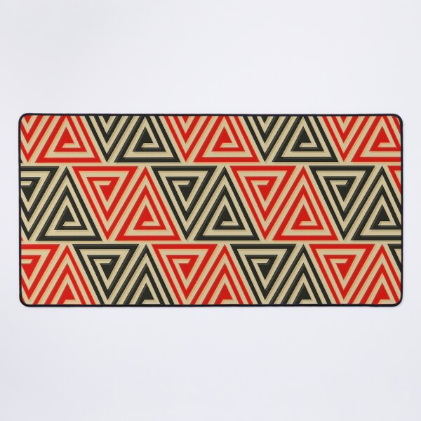 Item preview, Ancient Triangle  Geometric Tribal Pattern Black , Red and Beige Colors designed and sold by SoccaTamam.