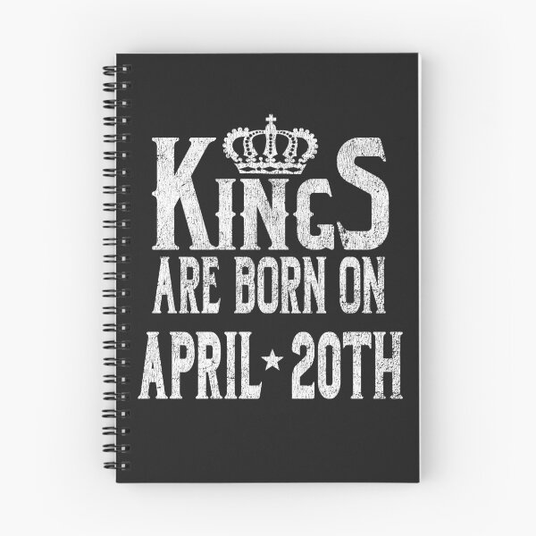 Item preview, Kings Are Born On April 20th Funny Birthday T-Shirt designed and sold by Tee Kaboom!.