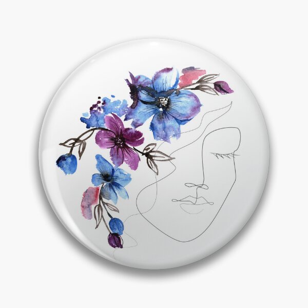 Item preview, Blue and Purple Flower Girl Design designed and sold by CreativNode.