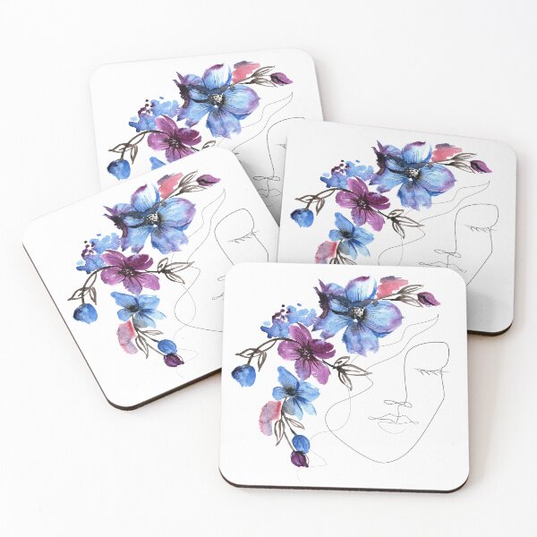 Item preview, Blue and Purple Flower Girl Design designed and sold by CreativNode.