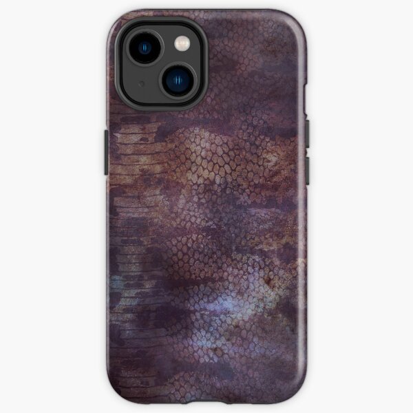 Dark Purple and Rust Snake Skin Texture with Gothic Atmosphere iPhone Tough Case