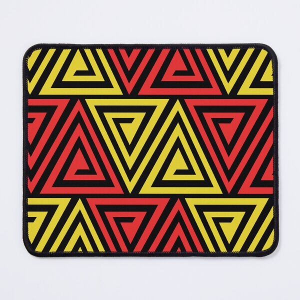 Item preview, Ancient Triangle  Geometric Tribal Pattern Black, Red and Yellow Colors designed and sold by SoccaTamam.