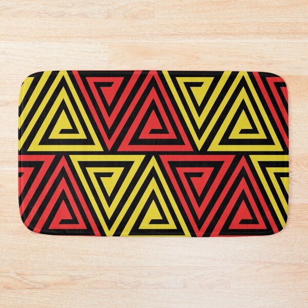 Item preview, Ancient Triangle  Geometric Tribal Pattern Black, Red and Yellow Colors designed and sold by SoccaTamam.