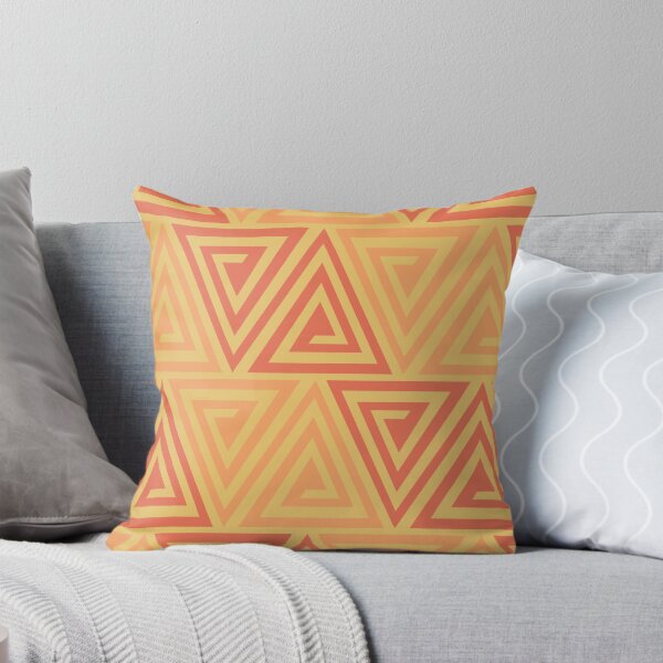 Item preview, Ancient Triangle  Geometric Tribal Pattern Yellow and Orange Tones Colors designed and sold by SoccaTamam.
