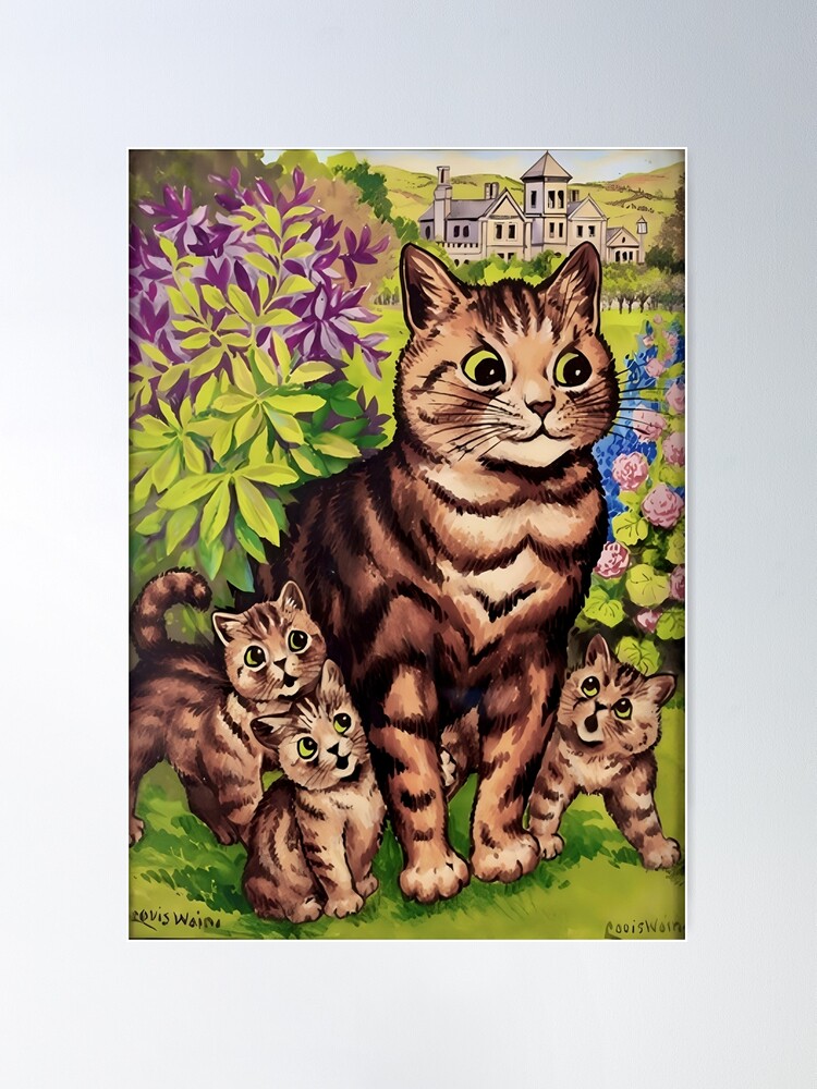 Cats relaxing in the grounds at Napsbury Art Print