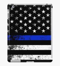 Police Styled Distressed Horizontal American Flag iPad Case/Skin