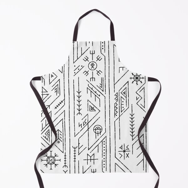Item preview, Vikings Runes Scandinavian Nordic Futhark Pattern White designed and sold by SoccaTamam.