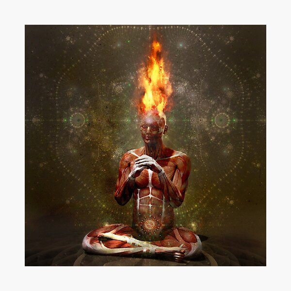 Item preview, Meditator on Fire designed and sold by Daniel Schmidt.