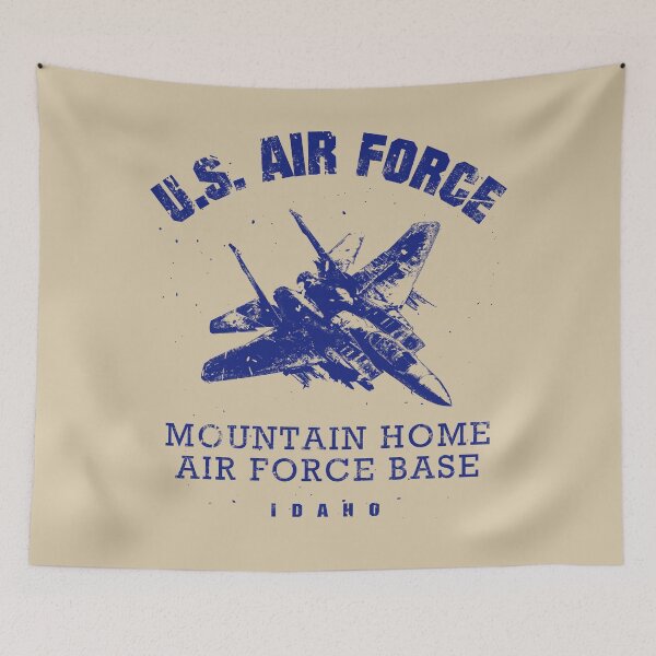 Item preview, Mountain Home AFB vintage blue designed and sold by Lidra Zehcnas.
