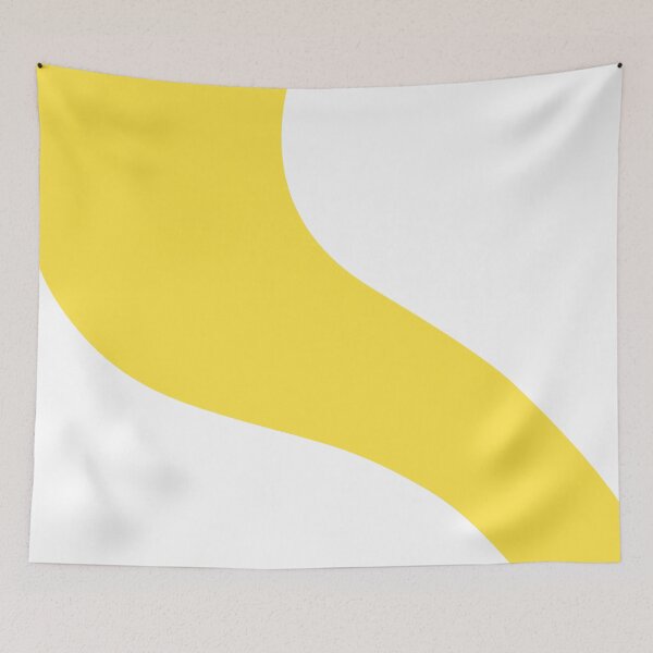 Item preview, Simple Waves - Lemon Yellow and White designed and sold by LAEC-Shop.