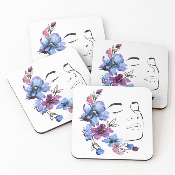 Item preview, Blue Purple Flower Girl Design designed and sold by CreativNode.