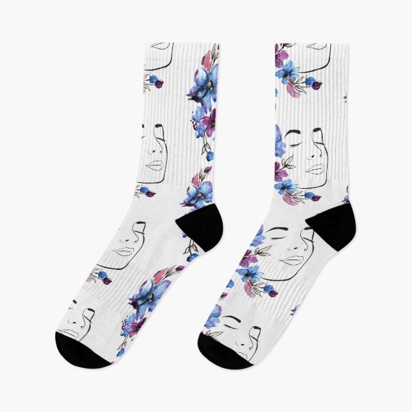 Item preview, Blue Purple Flower Girl Design designed and sold by CreativNode.