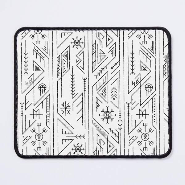 Item preview, Vikings Runes Scandinavian Nordic Futhark Pattern White designed and sold by SoccaTamam.