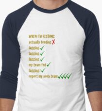 Feeding League of Legends Men's Baseball ¾ T-Shirt