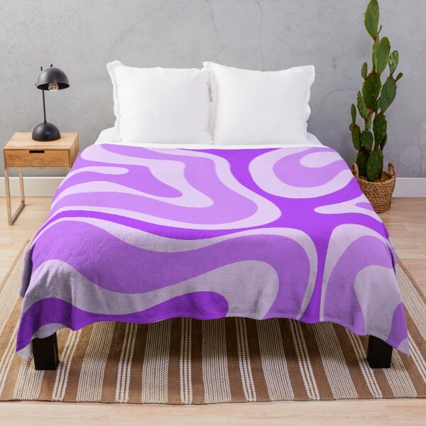 Item preview, Modern Retro Liquid Swirl Abstract Pattern in Purple designed and sold by kierkegaard.
