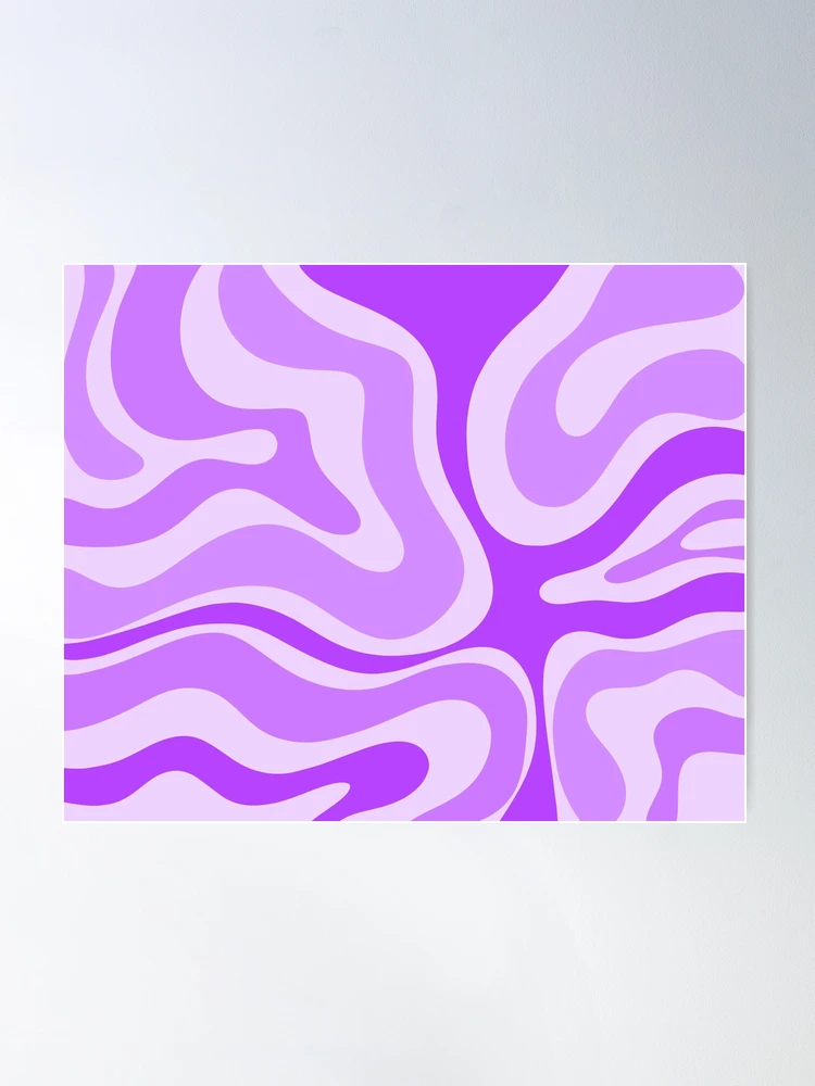 Modern Retro Liquid Swirl Abstract Pattern in Purple
