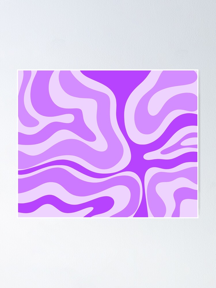 Modern Retro Liquid Swirl Abstract in Pastel Pink Blush | Poster