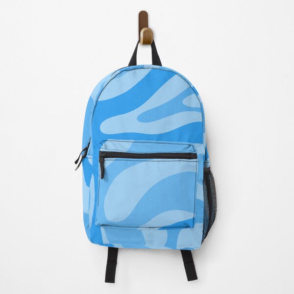 Item preview, Modern Retro Liquid Swirl Abstract Pattern in Light Blue and Sky Blue designed and sold by kierkegaard.
