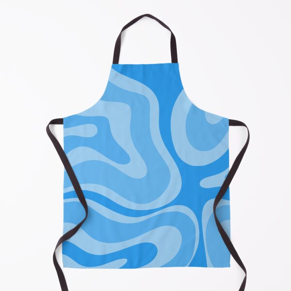 Item preview, Modern Retro Liquid Swirl Abstract Pattern in Light Blue and Sky Blue designed and sold by kierkegaard.