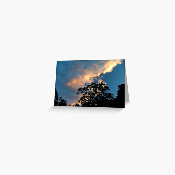 Clouds above the trees Greeting Card