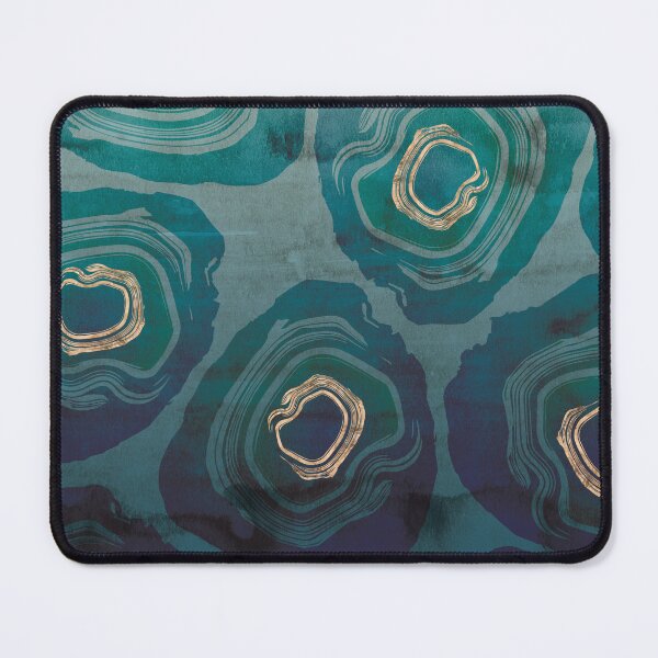 Item preview, Sliced Geodes in Petrol Blue Ombre with Metallic Gold Details designed and sold by Blixa6Studios.