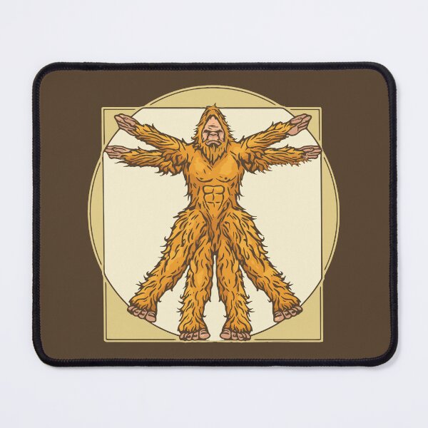 Item preview, Vitruvian Bigfoot Funny Leonardo da Vinci Sasquatch Vintage designed and sold by giantstepdesign.