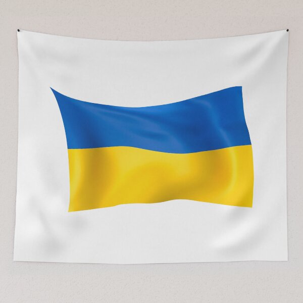 Item preview, Ukraine Flag Banner Blue Gold Yellow designed and sold by lathspell.