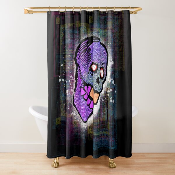 Muertos #55 - NFTart from pgeek Shower Curtain