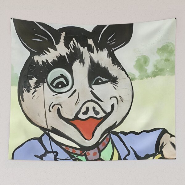 Item preview, Mr Porker by Louis Wain designed and sold by WonderweissStudio.
