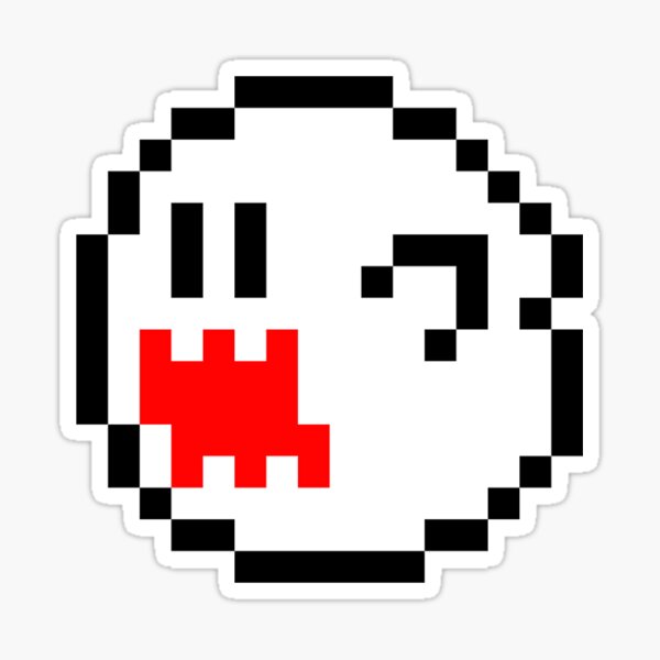 Pixel Boo Sticker
