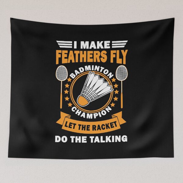 Item preview, Badminton Quote Vintage Design designed and sold by vineeth.